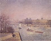 Camille Pissarro, Morning,winter sunshine,frost the Pont-Neuf,the Seine,the Louvre